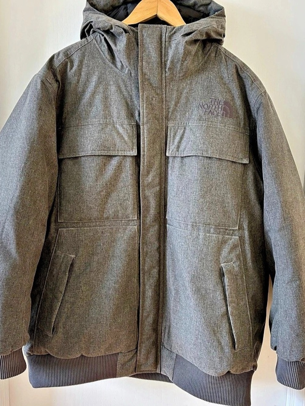 The North Face Gotham II Down Insulated Jacket, Grey Heather, Men's XL, No Fir